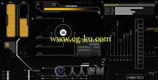 22组HUD全息科技元素创意设计动画AE模版的图片1