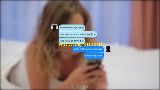 18组手机短信消息框UI动画AE模版的图片2