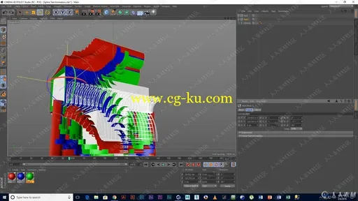 C4D文本样条线变形动画视频教程的图片2