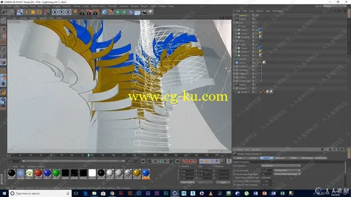 C4D文本样条线变形动画视频教程的图片3