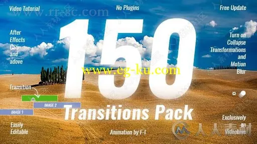 150组4K透明质感转场过渡动画AE模版的图片1