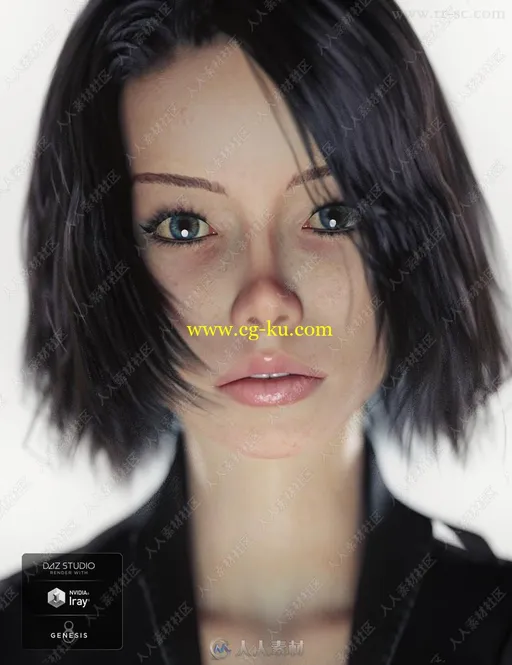 超靓模特身材面容女孩3D模型合集的图片1