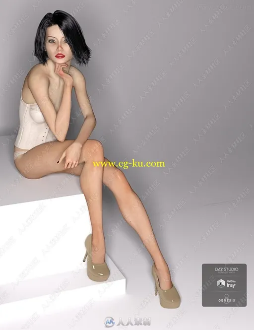 超靓模特身材面容女孩3D模型合集的图片2
