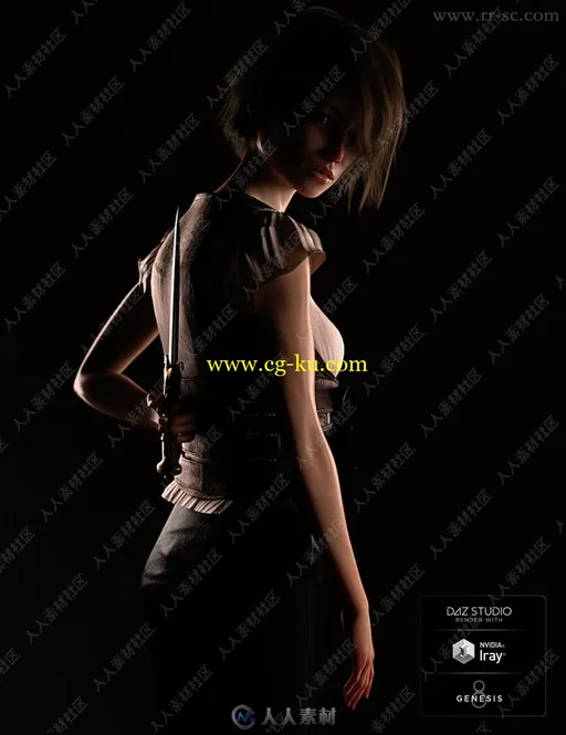 超靓模特身材面容女孩3D模型合集的图片3