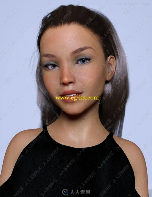 美丽欧洲女孩身材妆容等3D模型合集的图片1