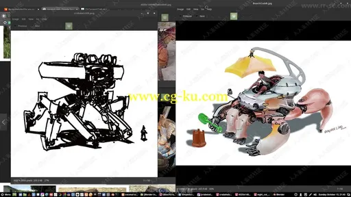 Blender蜘蛛战斗机器人建模渲染实例制作视频教程的图片12