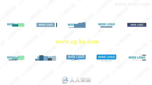 23组扁平化风格Logo演绎动画AE模版的图片2