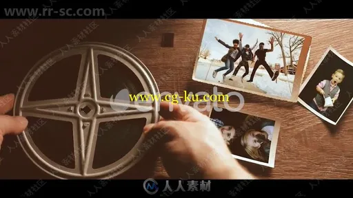 4K高清复古爱情放映机相册动画AE模板的图片1