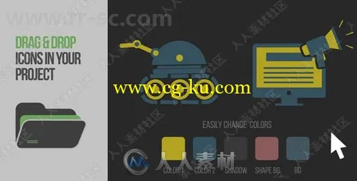 500组超级创意设计图标动画库AE模板合辑的图片3
