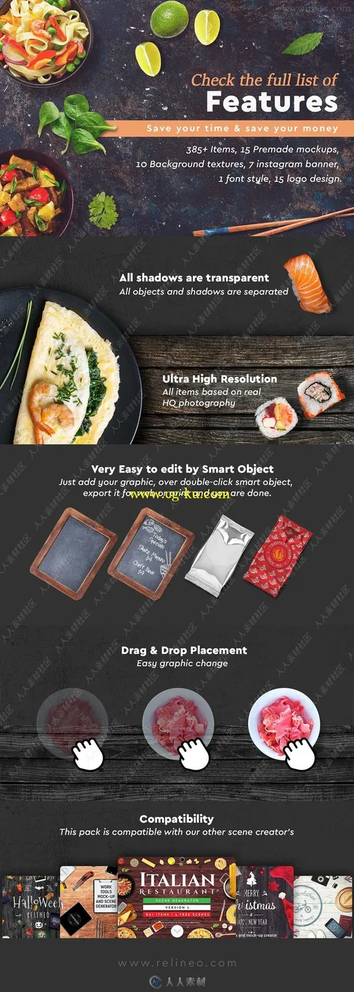 寿司餐厅酒吧整体产品形象包装平面设计素材资料合集的图片2