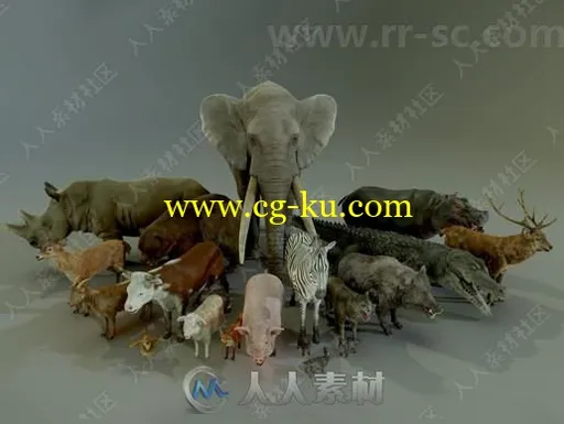 24组动物角色3D模型合辑Unity游戏素材资源的图片1
