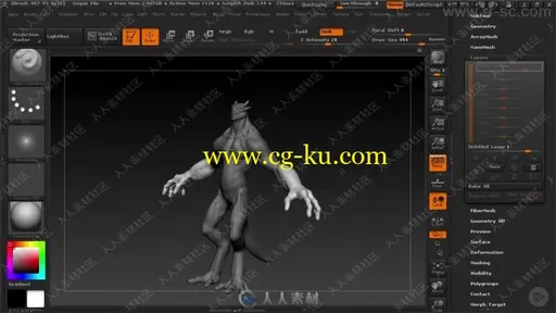 Zbrush角色设计深入剖析完整训练视频教程的图片3