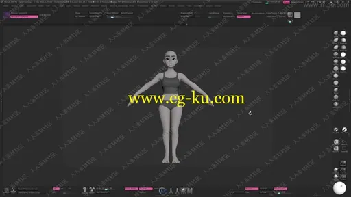 Zbrush角色身体层次拓扑技术训练视频教程的图片1