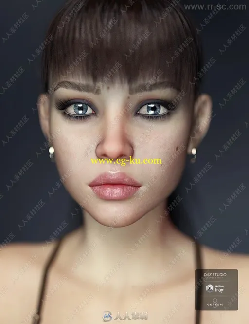 超精细可爱欧美女孩3D模型的图片2