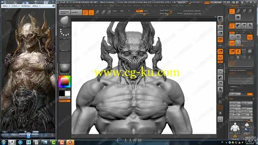 Zbrush恶魔角色数字艺术表现刻画视频教程的图片3