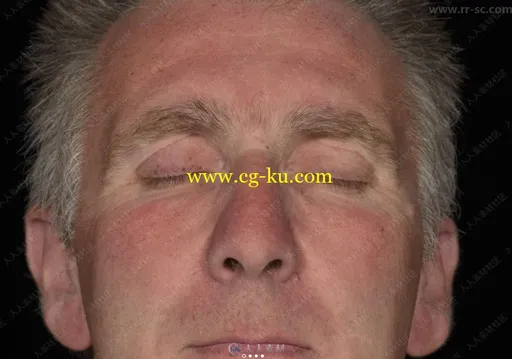 高精度50岁白人男性全脸贴图合辑的图片3