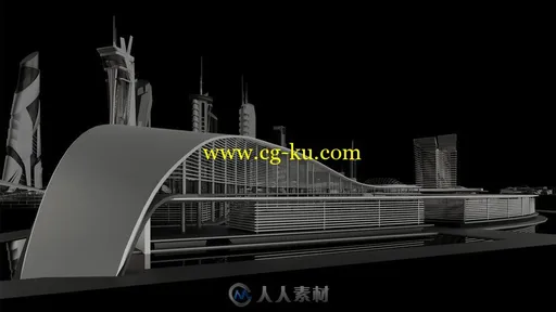 超现实文明几何艺术建筑场景3D模型合集的图片3