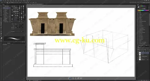 照片级建筑场景数字绘画实例训练视频教程的图片1