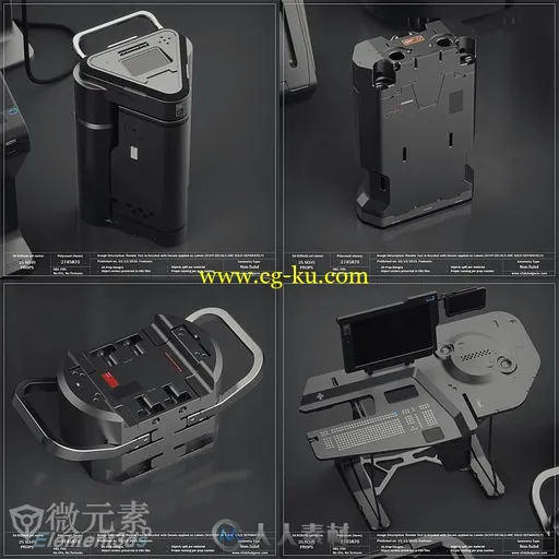 3D机械零件包硬表面高精度细分模型合辑的图片5