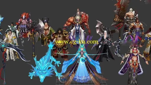 3DMAX古代大唐中国风人物角色3D模型合辑的图片1