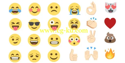 75组创意表情及社交用软件logo演绎动画AE模板的图片3