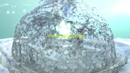 4种颜色水中独特设计效果Logo演绎AE模板的图片2
