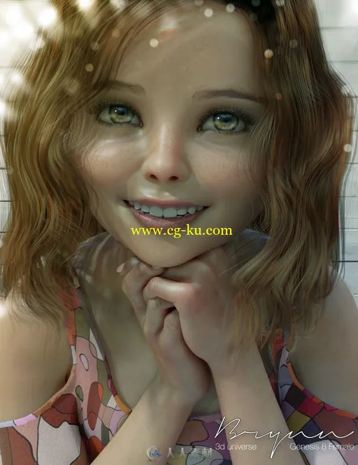 卖萌姿势活泼可爱表情丰富少女3D模型的图片3