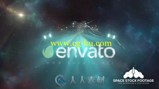 宇宙空间移动投射影像logo动画演绎AE模板的图片1