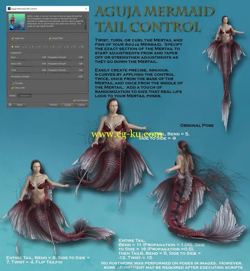 美妙动人优雅美人鱼姿势3D模型合集的图片9