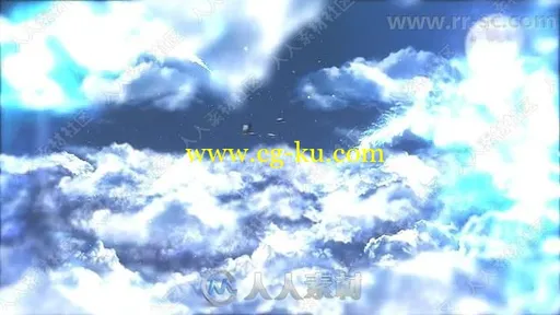 云层光学耀斑Logo演绎动画AE模板的图片1