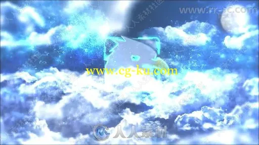 云层光学耀斑Logo演绎动画AE模板的图片2