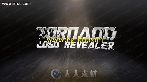 龙卷风环绕式旋转拼凑logo动画演绎AE模板的图片1