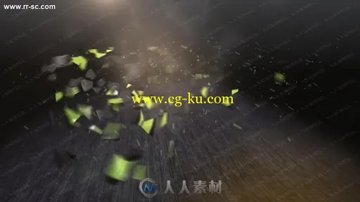 龙卷风环绕式旋转拼凑logo动画演绎AE模板的图片2