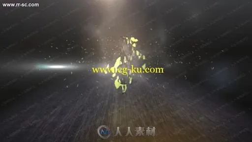 龙卷风环绕式旋转拼凑logo动画演绎AE模板的图片3
