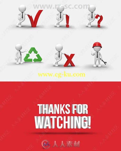 60组简单易用3D人物动画图形元素AE模板合集的图片4