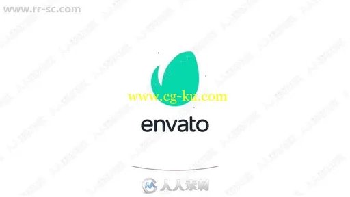 简单几何彩色块旋转拼凑logo动画演绎AE模板的图片2