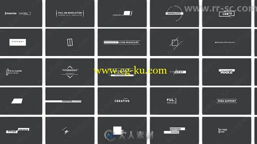 500组简约时尚标题动画AE模板的图片1