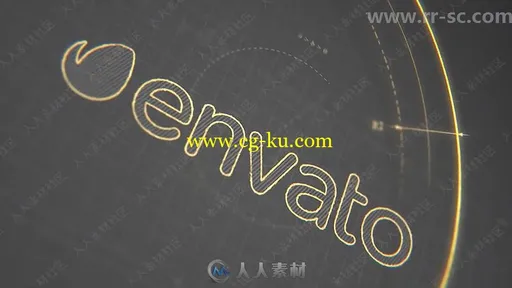 黄金函数曲线Logo演绎动画AE模板的图片3