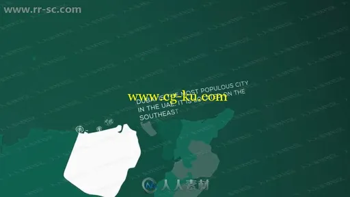 3D阿拉伯联合酋长国地图创意设计AE模版的图片3