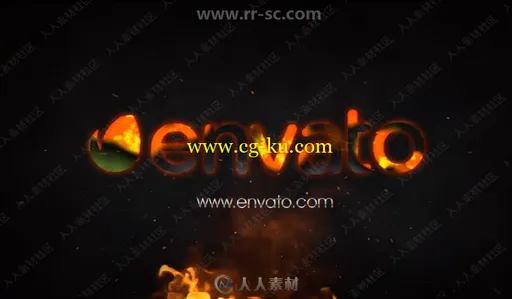 炫酷火焰燃烧火花喷射LOGO动画演绎AE模板合集的图片1