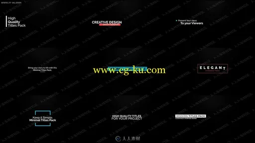 27组简单实用精美标题动画AE模板的图片1