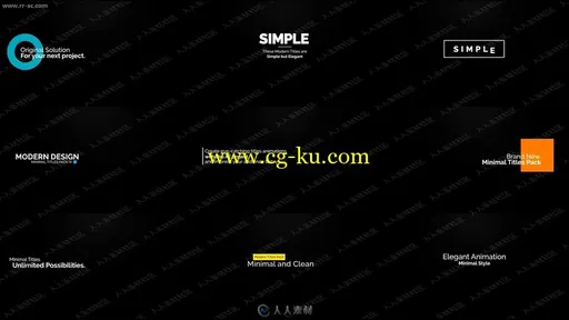 27组简单实用精美标题动画AE模板的图片5