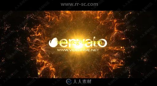 火焰燃烧金色粒子飞散影视片头AE模板合集的图片1