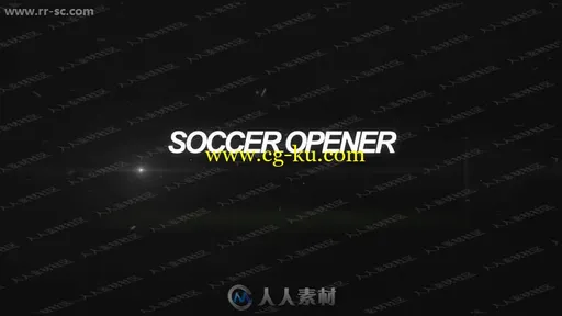 2018世界杯滚动足球轨迹光线开场logo动画演绎AE模板的图片2