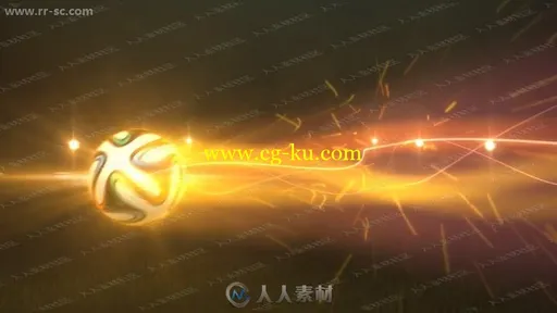 2018世界杯滚动足球轨迹光线开场logo动画演绎AE模板的图片3