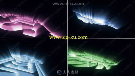 4组光芒四射电影风格LOGO动画演绎AE模板合集的图片2
