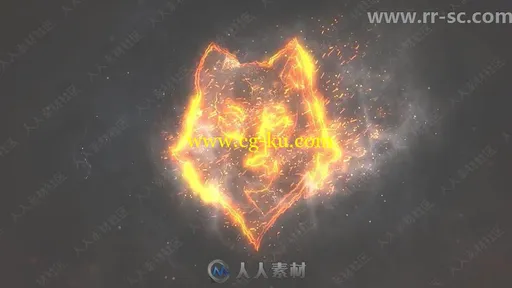 火焰燃烧粒子消散Logo演绎动画AE模板的图片2