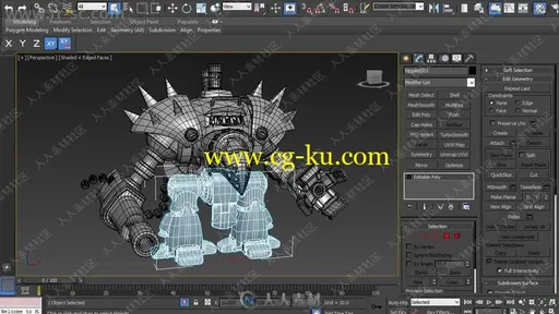 Marmoset与3dsmax机甲硬表面纹理贴图制作视频教程第二季的图片1