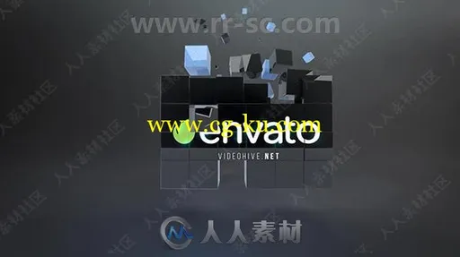 4组多个立方体组合企业LOGO动画演绎AE模板合集的图片2
