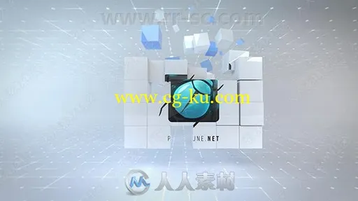 4组多个立方体组合企业LOGO动画演绎AE模板合集的图片3